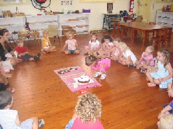 Blowing out the candles after the Brthday Song