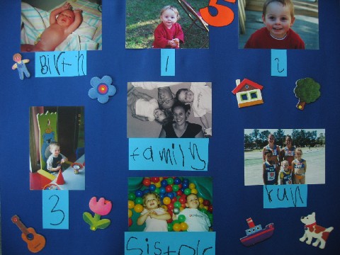 One way to display a child's photos...
